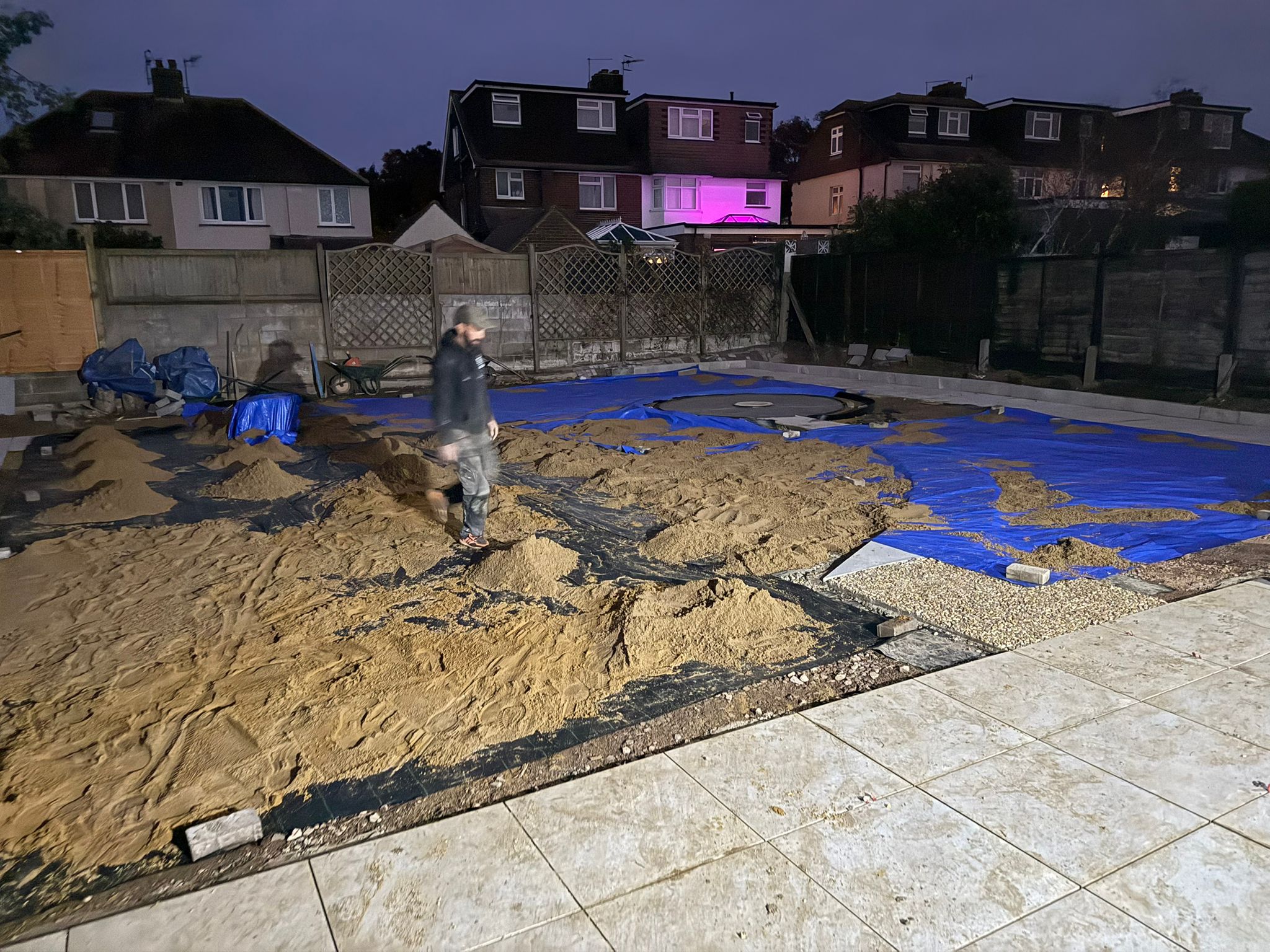 During — Patterned tiling in Brighton