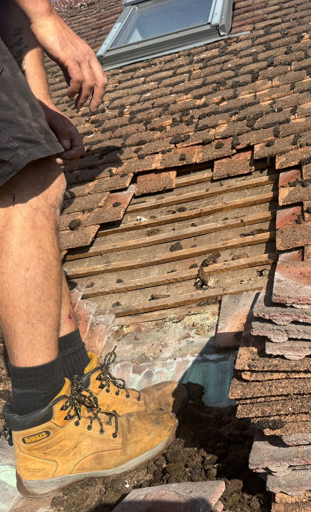 Before — Roof valley repair in Brighton